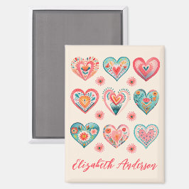 Zacht Valentijnshartpatroon Magneet