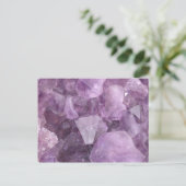 Zacht Violet Amethyst Briefkaart (Staand voorkant)