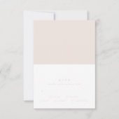 Zacht vlakke moderne tekst Duwwoestijnhuwelijk RSVP Kaartje (Voorkant)