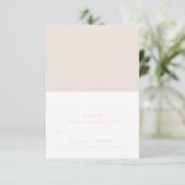 Zacht vlakke moderne tekst Duwwoestijnhuwelijk RSVP Kaartje (Staand voorkant)