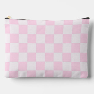 Zacht vrouwelijk roze geruit meisje etui