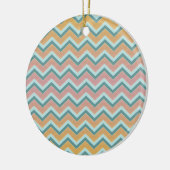 Zacht warme kleuren ZigZag Keramisch Ornament (Links)