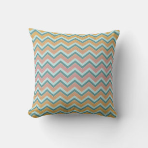 Zacht warme kleuren ZigZag Kussen