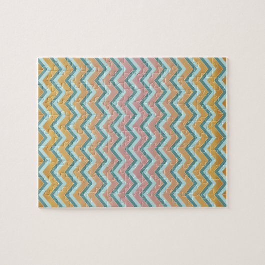 Zacht warme kleuren ZigZag Legpuzzel (Horizontaal)