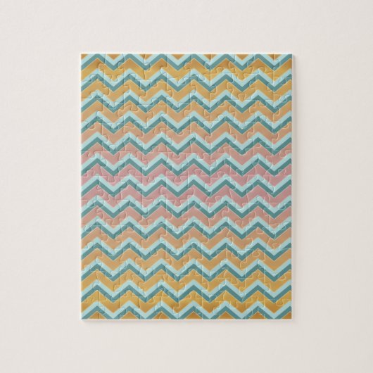Zacht warme kleuren ZigZag Legpuzzel (Verticaal)