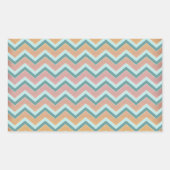 Zacht warme kleuren ZigZag Rechthoekige Sticker (Voorkant)