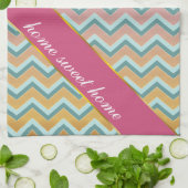 Zacht warme kleuren ZigZag Theedoek (Gevouwen)