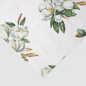 Zacht Waterverf Magnolia Patroon Blauw Tissuepapier (Detail)