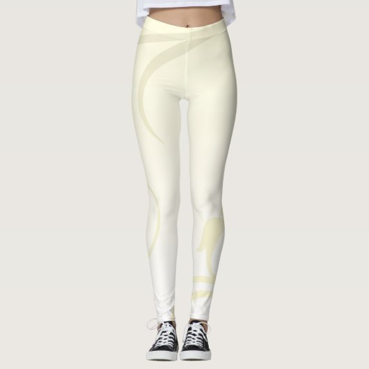 Zacht wervelpatroon leggings (Voorkant)