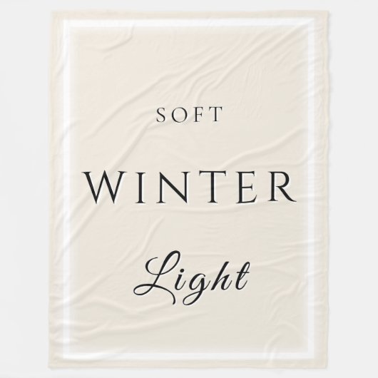 Zacht winterlicht fleece deken (Voorkant)