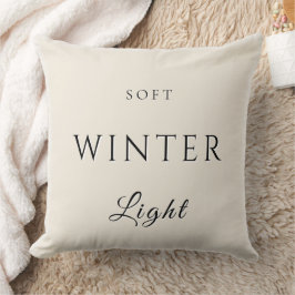 Zacht winterlicht kussen