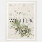 Zacht winterlicht met dennentak en sneeuw fleece deken (Voorkant)
