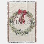 Zacht winterlicht met kerstkrans deken (Voorkant Verticaal)