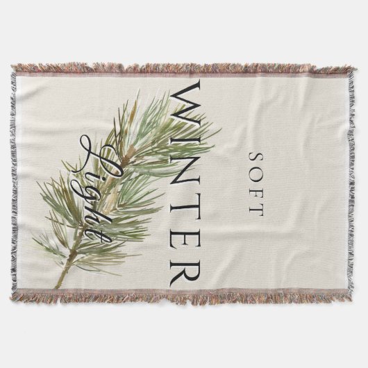 Zacht winterlicht met Pine Branch Deken (Voorkant)