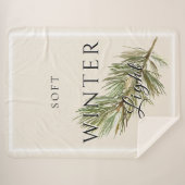 Zacht winterlicht met Pine Branch Sherpa Deken (Voorkant (horizontaal))