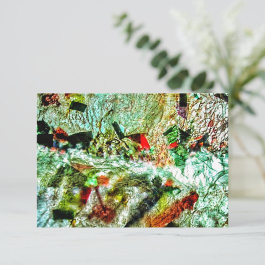 Zacht wit abstracte uitnodiging, Mild abstracte ch Kaart (Staand voorkant)