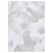 Zacht wit en roze petunias klembord (Achterkant)