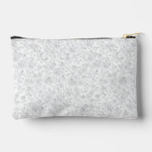 Zacht Wit Grijs Bloem Motief Monogram  Etui (Achterkant)