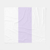 Zacht Wit & Lila Paarse Balk Design Fleece Deken (Voorkant (Horizontaal))