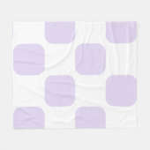 Zacht Wit & Lila Paarse Squircle Patroon Design Fleece Deken (Voorkant (Horizontaal))