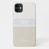 Zacht Wit Minimaal Meisje Case-Mate iPhone Case (Achterkant)