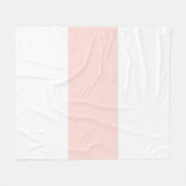 Zacht Wit & Pastel Roze Balkontwerp Fleece Deken (Voorkant (Horizontaal))