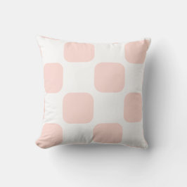 Zacht Wit & Pastel Roze Squircle Patroon Design Kussen