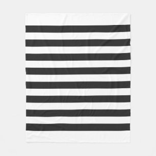 Zacht Wit & Pitch Pastel Lijnpatroon Fleece Deken