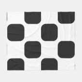 Zacht Wit & Pitch Pastel Squircle Patroon Design Fleece Deken (Voorkant (Horizontaal))