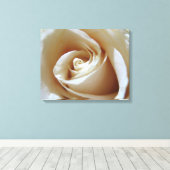 Zacht Wit Roos Canvas Afdruk (Insitu (Houten vloer))