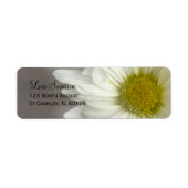 Zacht Witte Dagen op Grijs Adres van de Terugkeer Etiket (Voorkant)