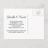 Zacht Witte Dagen op grijs huwelijk sparen de Datu Aankondigingskaart (Achterkant)