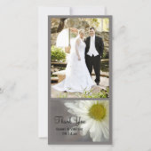 Zacht Witte Dagen over Grijze bruiloft Dank je Bedankkaart (Voorkant)