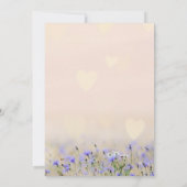 Zacht Witte Paard Paarse Bloem Vrouwelijke Chic Kaart (Achterkant)