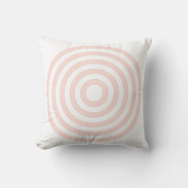 Zacht Witte & Pastel Roze Concentrische Cirkels De Kussen