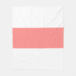 Zacht Witte & Roze Pastel Bar Design Fleece Deken