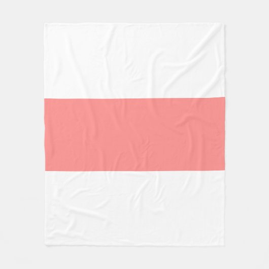 Zacht Witte & Roze Pastel Bar Design Fleece Deken (Voorkant)
