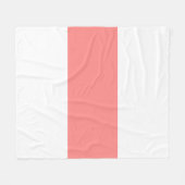 Zacht Witte & Roze Pastel Bar Design Fleece Deken (Voorkant (Horizontaal))