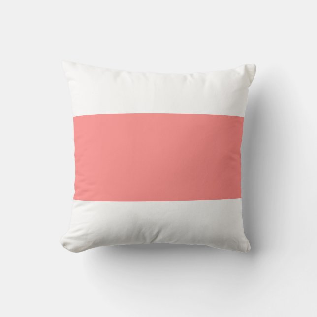Zacht Witte & Roze Pastel Bar Design Kussen (Voorkant)