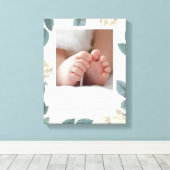 Zacht witte rozenbeerstaaf Lijst Canvas Afdrukken (Insitu (Houten vloer))