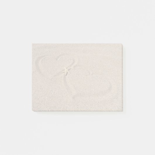 Zacht zand harten post-it® notes (Voorkant)
