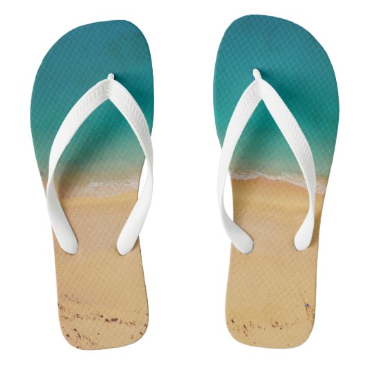 Zacht Zand Strand Foto Flip Flop (Voetbed)