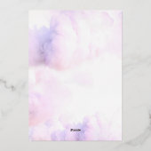Zacht Ze is op wolk 9 Roze goud Bruidsfeest Folie Uitnodiging (Achterkant)
