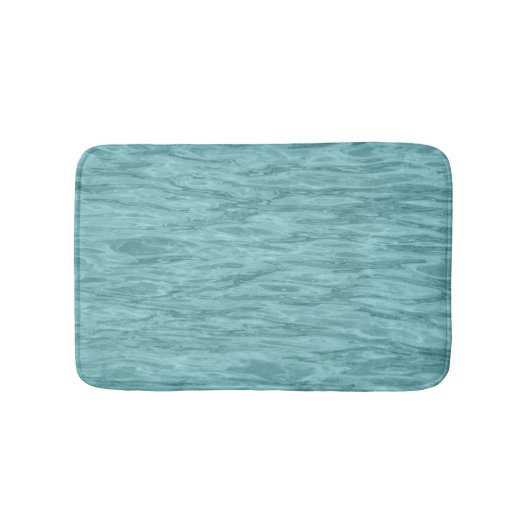 Zacht Zee Blauw Blauwgroen Aqua Ocean Wave Abstrac Badmat (Voorkant)