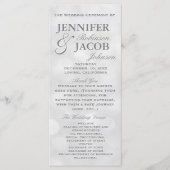Zacht Zilver en Wit Bokeh Lights Wedding Program Programmakaart (Voorkant)