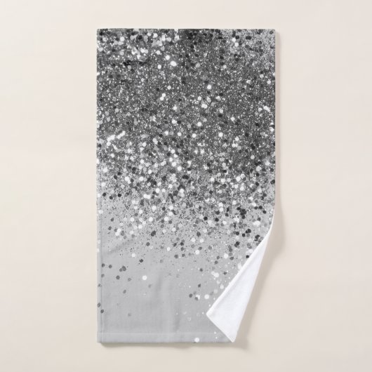 Zacht Zilver Glitter #1 Bad Handdoek (Handdoek)