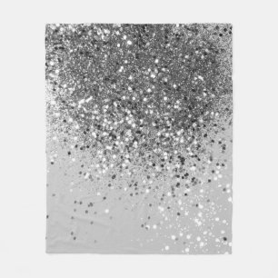 Zacht Zilver Glitter #1 Fleece Deken