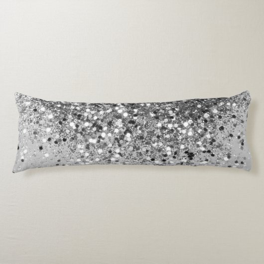 Zacht Zilver Glitter #1 Lichaamskussen (Voorkant)