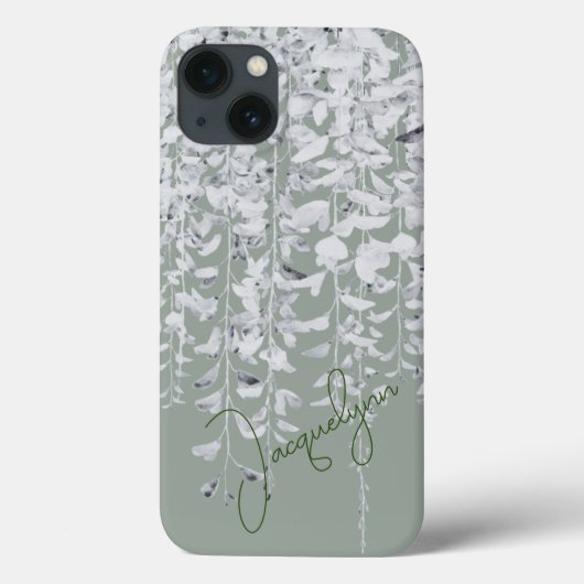  Zacht Zilver Hanging Wisteria Case-Mate iPhone Case (Achterkant)