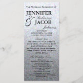 Zacht Zilveren Pastel Trouwprogramma Programmakaart (Voorkant)